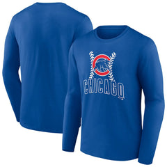 Chicago Cubs Fastball Long Sleeve T-Shirt - Royal T-shirts