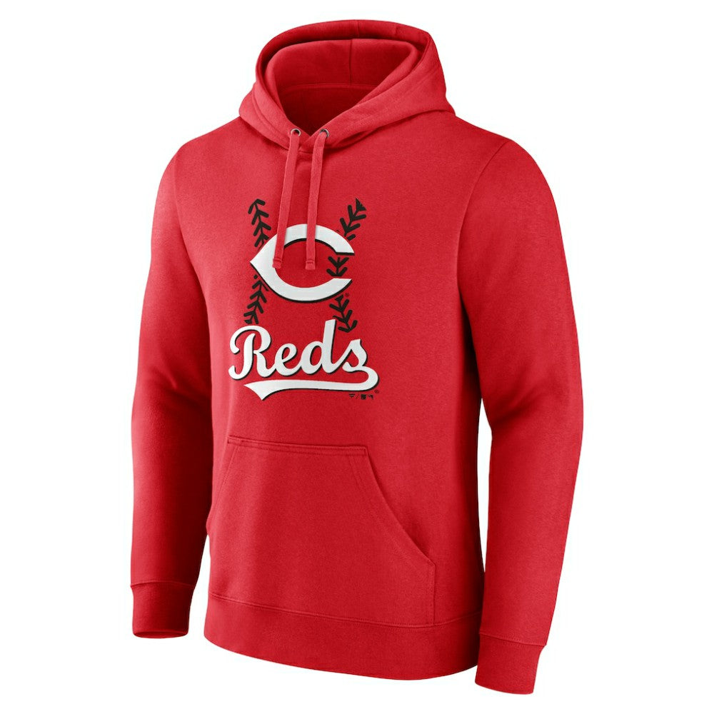 Cincinnati Reds Fastball Pullover Hoodie - Red Hoodies