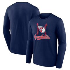 Cleveland Guardians Fastball Long Sleeve T-Shirt - Navy T-shirts
