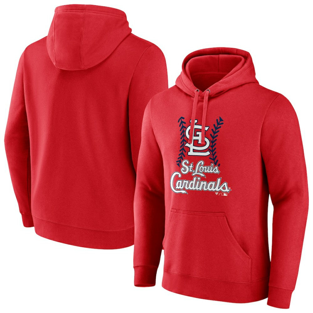 St. Louis Cardinals Fastball Pullover Hoodie - Red Hoodies
