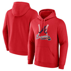 Atlanta Braves Fastball Pullover Hoodie - Red Hoodies