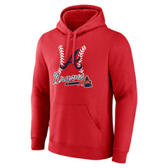 Atlanta Braves Fastball Pullover Hoodie - Red Hoodies
