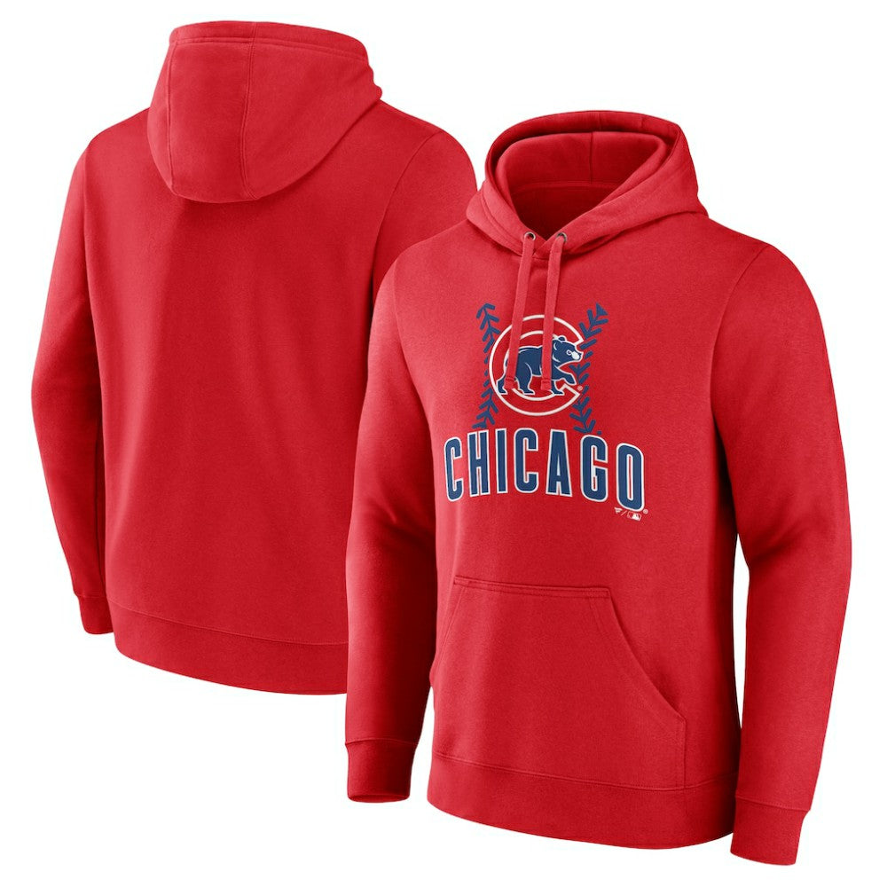 Chicago Cubs Fastball Pullover Hoodie - Red Hoodies