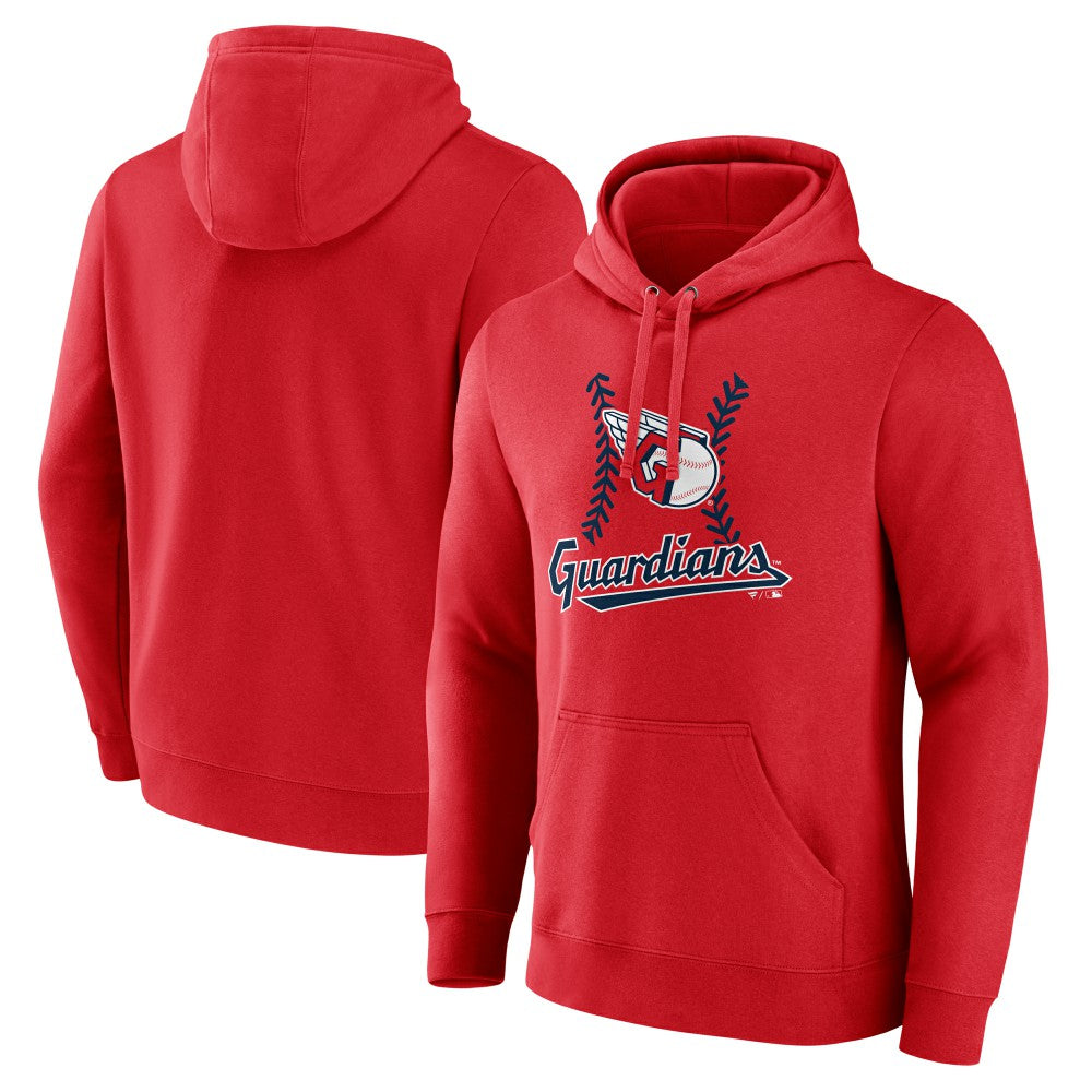 Cleveland Guardians Fastball Pullover Hoodie - Red Hoodies