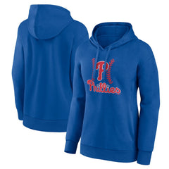 Philadelphia Phillies Women's Fastball Pullover Hoodie - Royal Hoodies