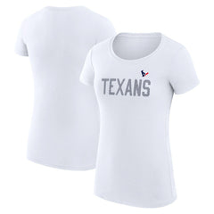 Houston Texans G-III 4Her by Carl Banks Women's Super-Slim Fit Lightweight Dot Print T-Shirt White