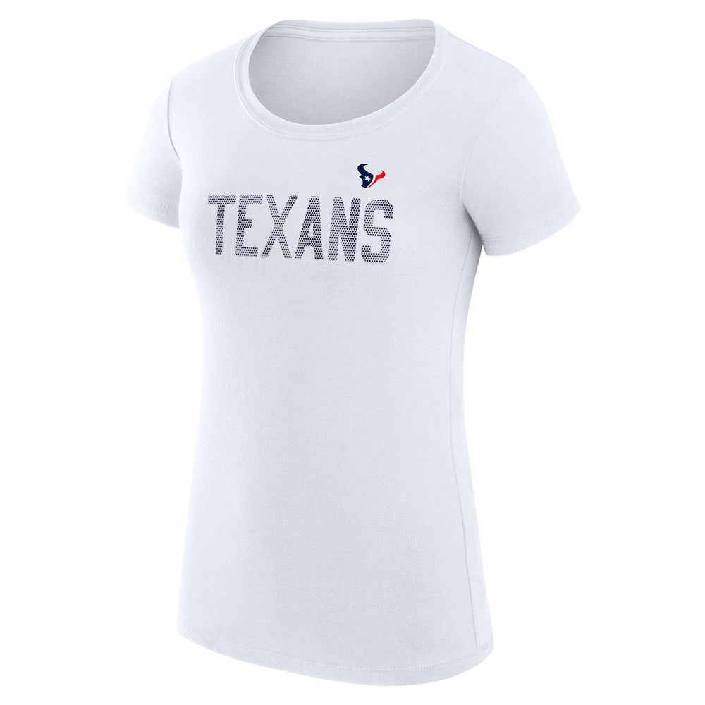Houston Texans G-III 4Her by Carl Banks Women's Super-Slim Fit Lightweight Dot Print T-Shirt White