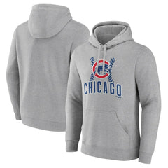 Chicago Cubs Fastball Pullover Hoodie - Gray Hoodies