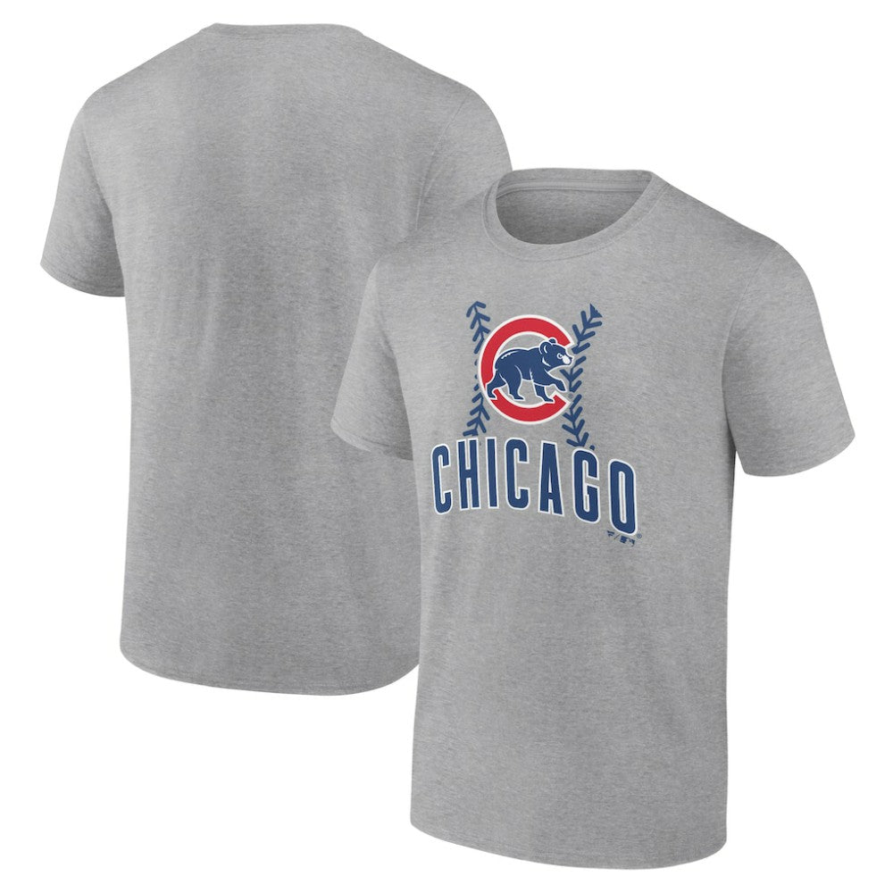 Chicago Cubs Fastball T-Shirt - Heather Gray T-shirts