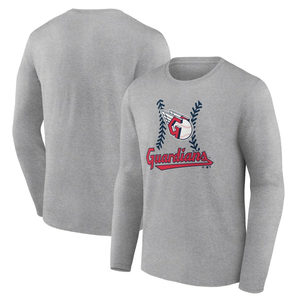 Cleveland Guardians Fastball Long Sleeve T-Shirt - Gray T-shirts