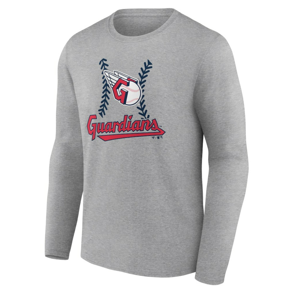 Cleveland Guardians Fastball Long Sleeve T-Shirt - Gray T-shirts