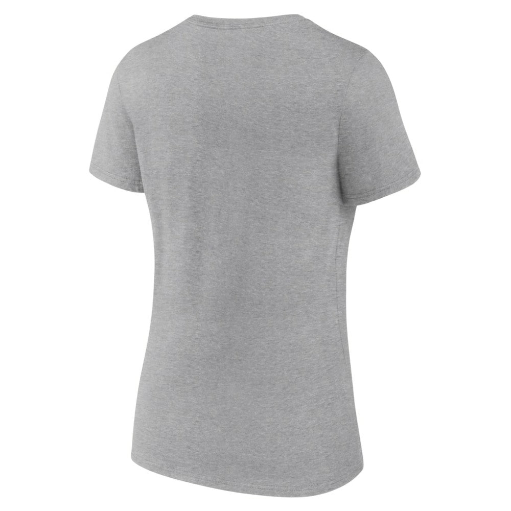 Cleveland Guardians Women's Fastball V-Neck T-Shirt - Gray T-shirts