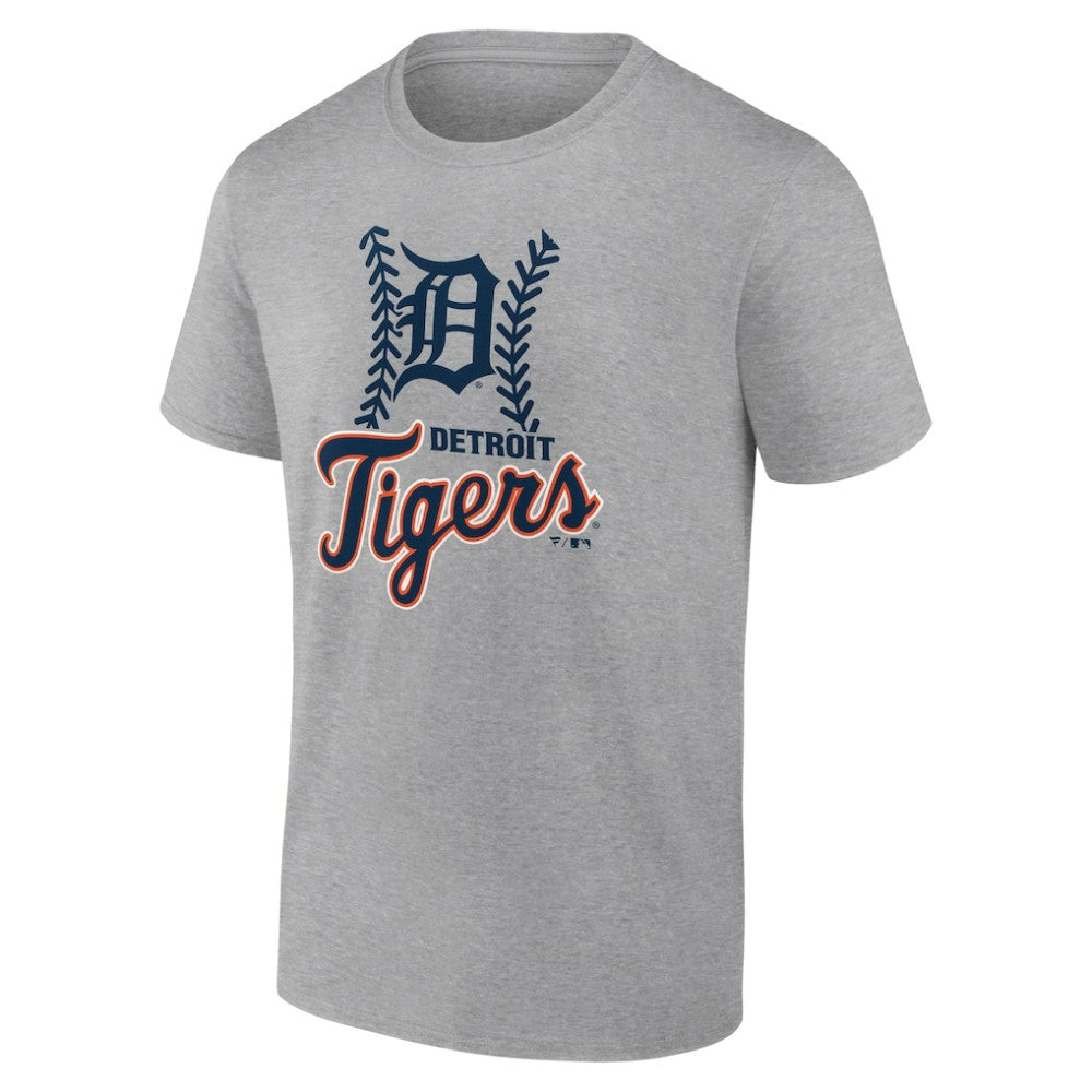 Detroit Tigers Fastball T-Shirt - Heather Gray T-shirts