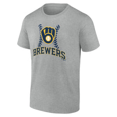 Milwaukee Brewers Fastball T-Shirt - Heather Gray T-shirts