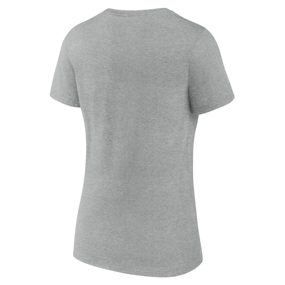 Milwaukee Brewers Women's Fastball V-Neck T-Shirt - Gray T-shirts