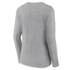 Philadelphia Phillies Women's Fastball Long Sleeve V-Neck T-Shirt - Gray T-shirts