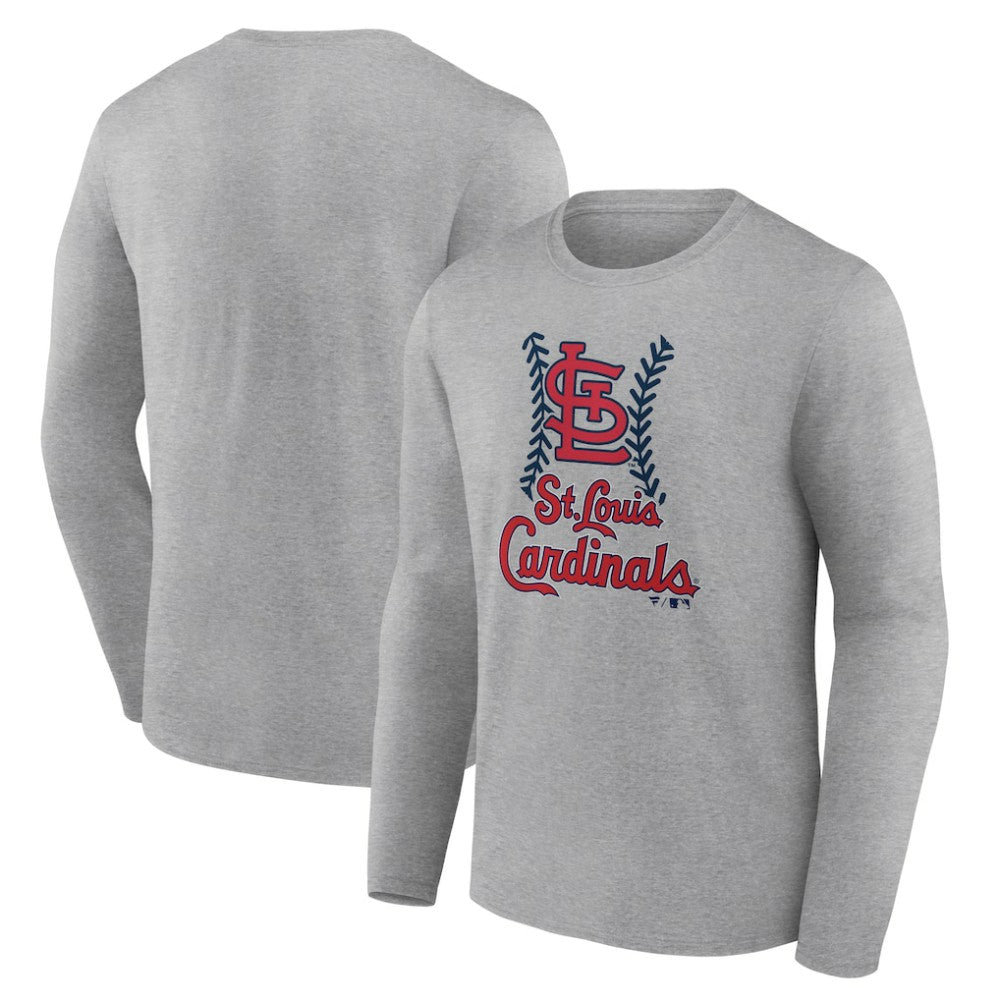 St. Louis Cardinals Fastball Long Sleeve T-Shirt - Gray T-shirts
