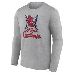 St. Louis Cardinals Fastball Long Sleeve T-Shirt - Gray T-shirts