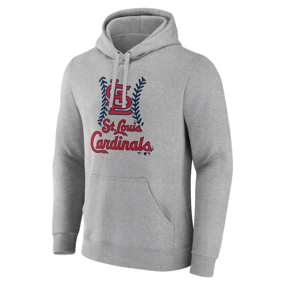 St. Louis Cardinals Fastball Pullover Hoodie - Gray Hoodies