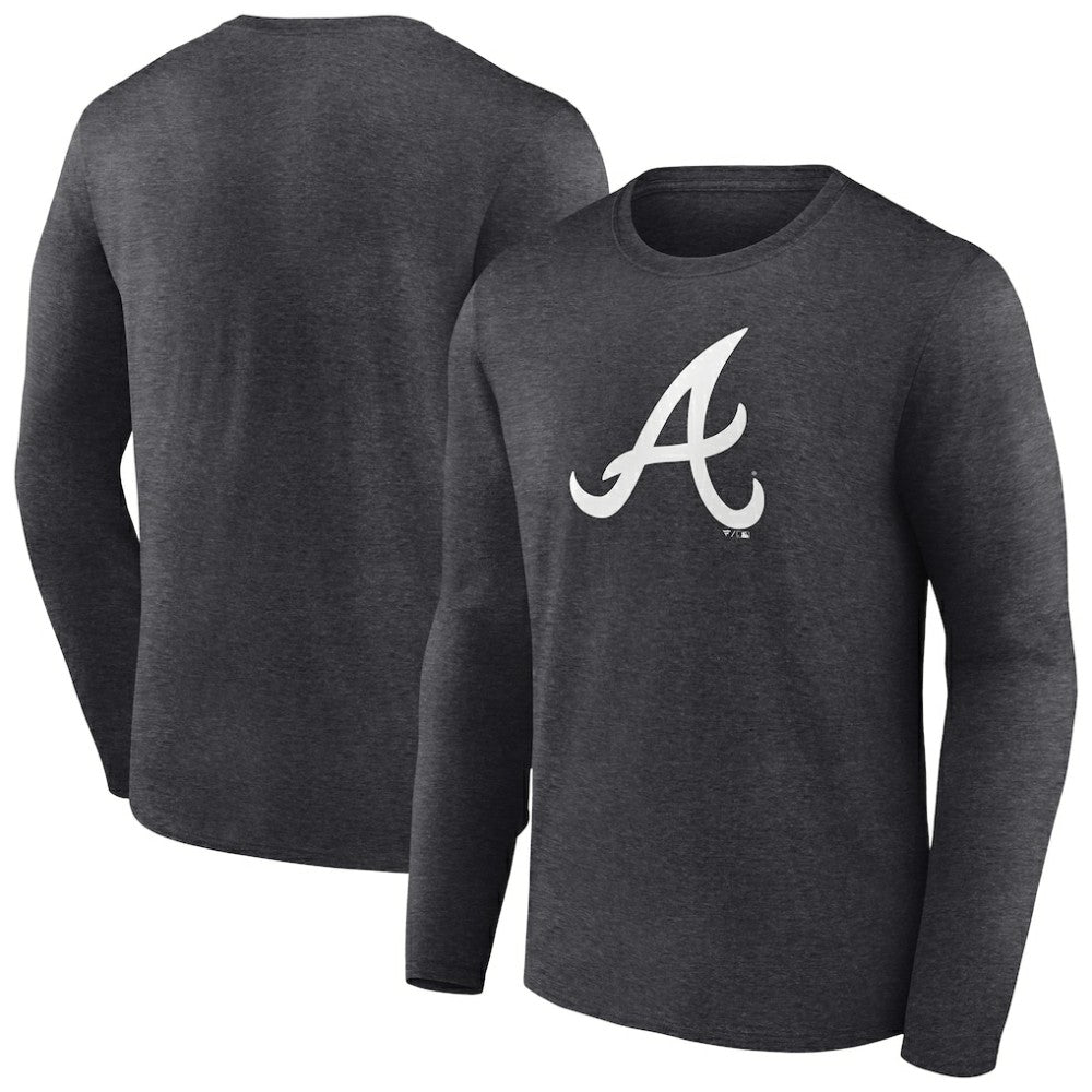 Atlanta Braves Monochrome Long Sleeve T-Shirt - Charcoal T-shirts