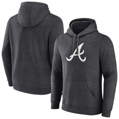 Atlanta Braves Monochrome Pullover Hoodie - Charcoal Hoodies