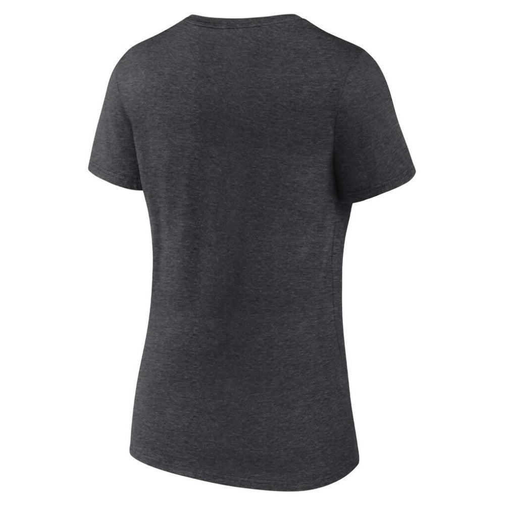 Atlanta Braves Women's Monochrome V-Neck T-Shirt - Charcoal T-shirts