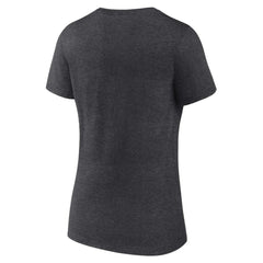 Atlanta Braves Women's Monochrome V-Neck T-Shirt - Charcoal T-shirts