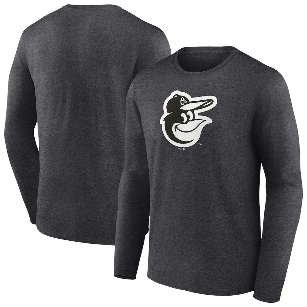 Baltimore Orioles Monochrome Long Sleeve T-Shirt - Charcoal T-shirts