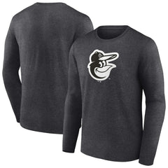 Baltimore Orioles Monochrome Long Sleeve T-Shirt - Charcoal T-shirts
