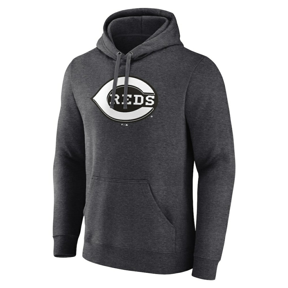 Cincinnati Reds Monochrome Pullover Hoodie - Charcoal Hoodies
