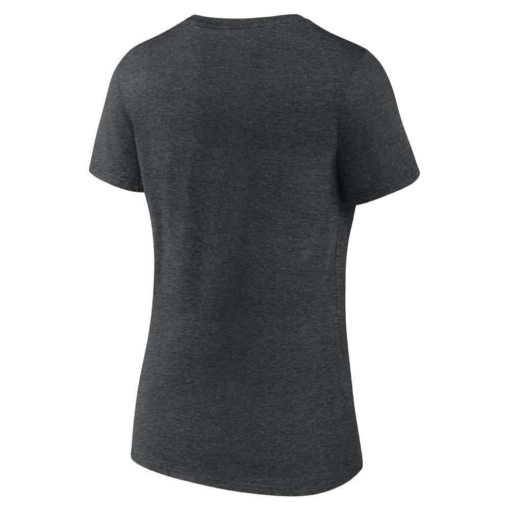 Cincinnati Reds Women's Monochrome V-Neck T-Shirt - Charcoal T-shirts