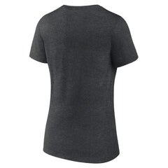 Cincinnati Reds Women's Monochrome V-Neck T-Shirt - Charcoal T-shirts