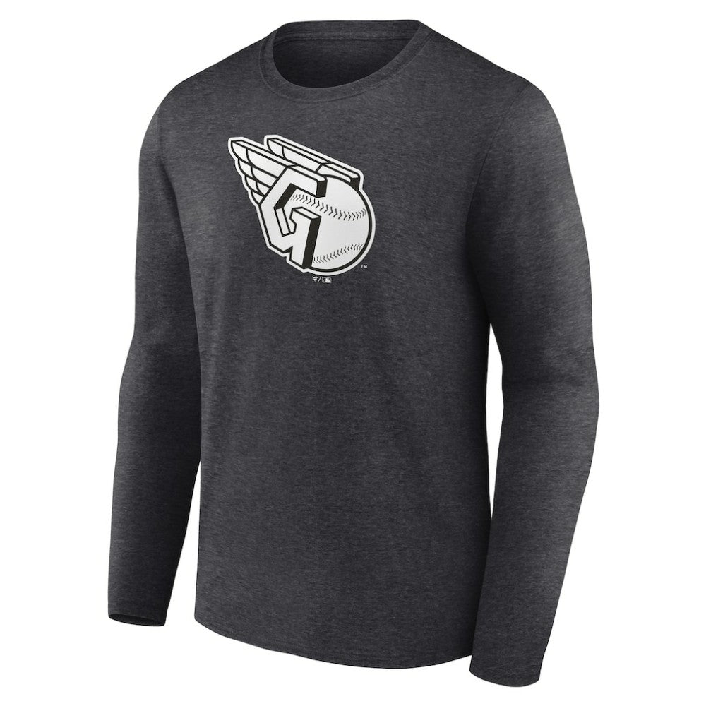 Cleveland Guardians Monochrome Long Sleeve T-Shirt - Charcoal T-shirts