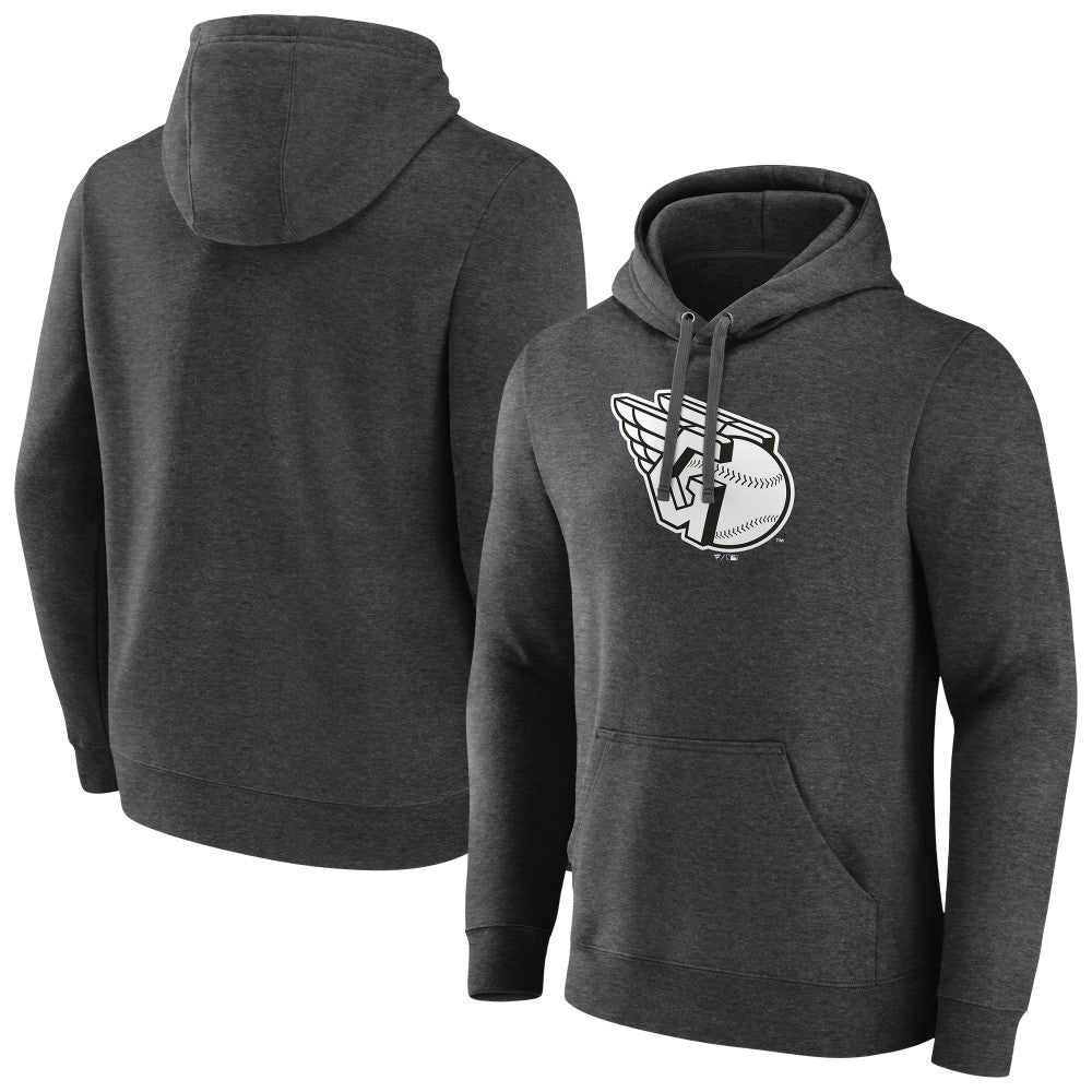 Cleveland Guardians Monochrome Pullover Hoodie - Charcoal Hoodies