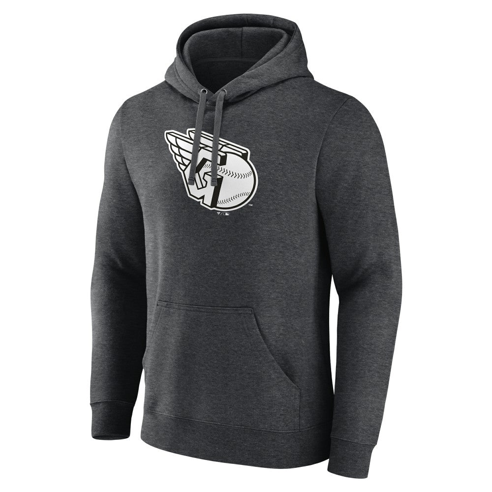 Cleveland Guardians Monochrome Pullover Hoodie - Charcoal Hoodies