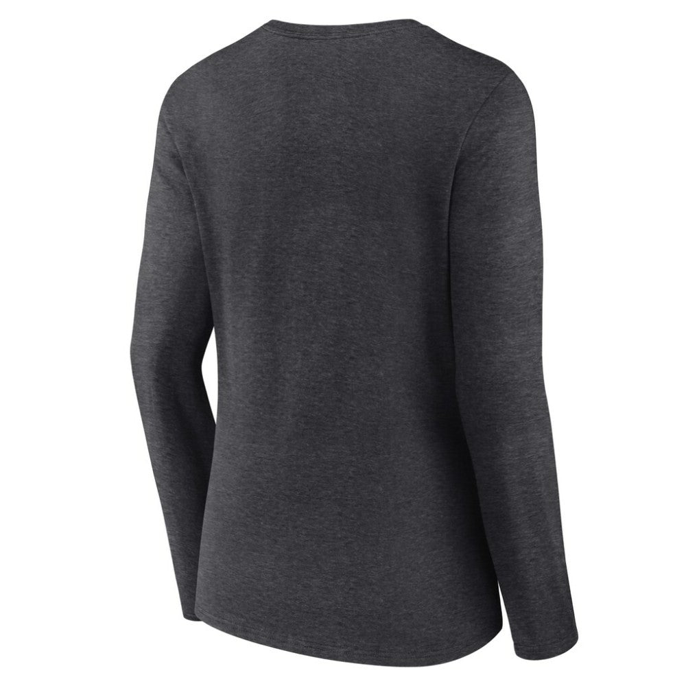 Cleveland Guardians Women's Monochrome Long Sleeve V-Neck T-Shirt - Charcoal T-shirts