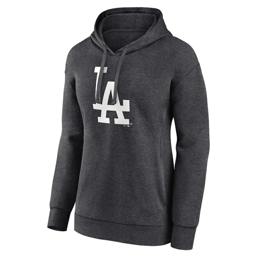 Los Angeles Dodgers Women's Monochrome Pullover Hoodie - Charcoal Hoodies