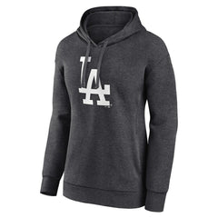 Los Angeles Dodgers Women's Monochrome Pullover Hoodie - Charcoal Hoodies