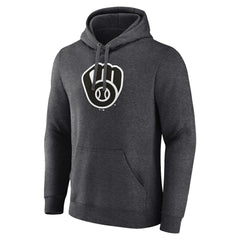 Milwaukee Brewers Monochrome Pullover Hoodie - Charcoal Hoodies
