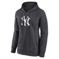 New York Yankees Women's Monochrome Pullover Hoodie - Charcoal Hoodies