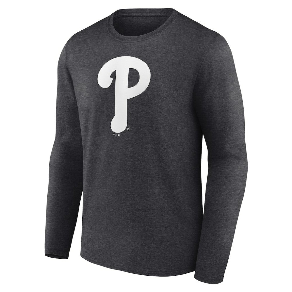 Philadelphia Phillies Monochrome Long Sleeve T-Shirt - Charcoal T-shirts