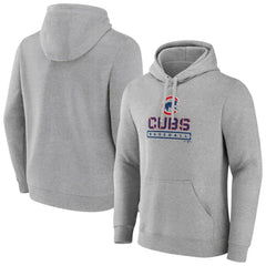 Chicago Cubs Evanston Stencil Pullover Hoodie - Gray Hoodies