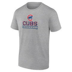 Chicago Cubs Evanston Stencil T-Shirt - Heather Gray T-shirts