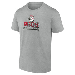 Cincinnati Reds Evanston Stencil T-Shirt - Heather Gray T-shirts