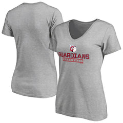 Cleveland Guardians Women's Evanston Stencil V-Neck T-Shirt - Gray T-shirts