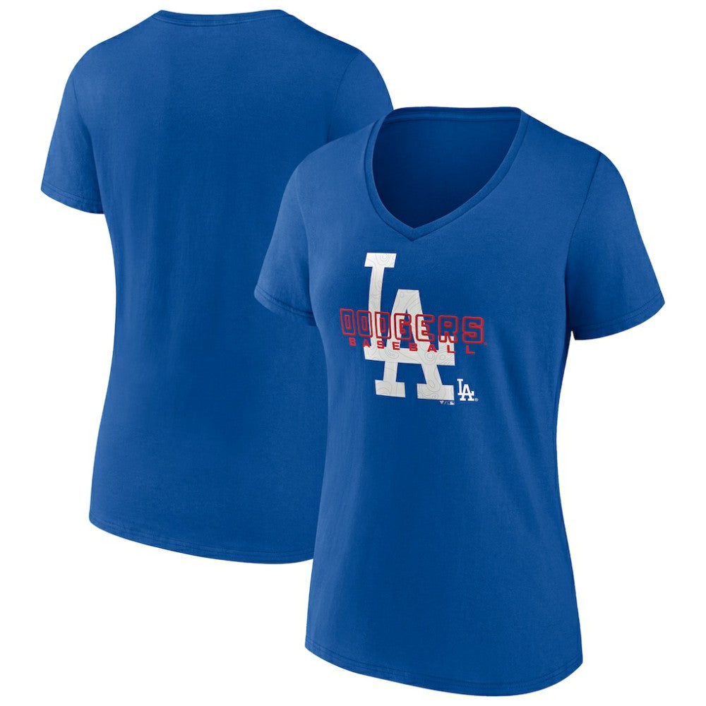 Los Angeles Dodgers Women's Stellar V-Neck T-Shirt - Royal T-shirts