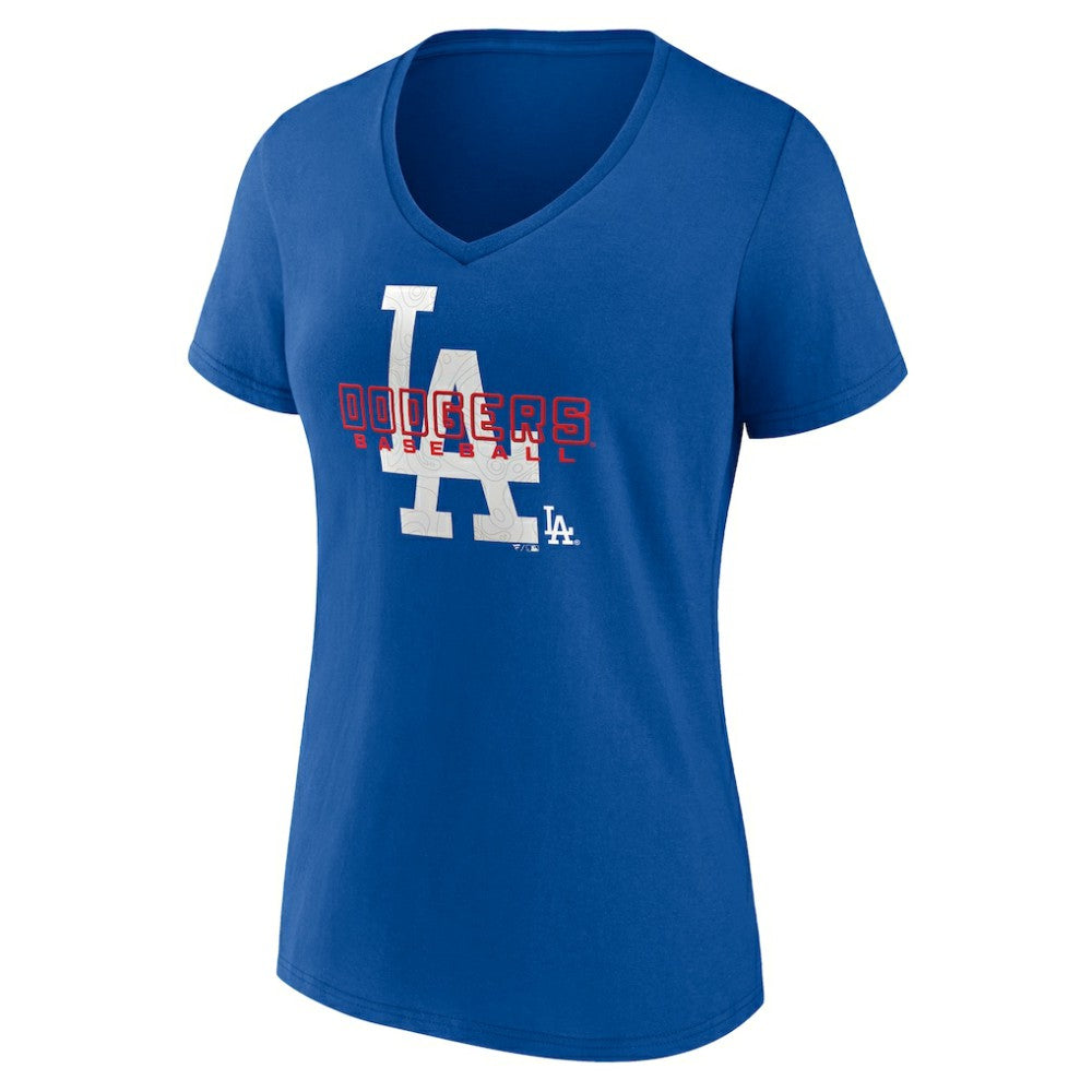 Los Angeles Dodgers Women's Stellar V-Neck T-Shirt - Royal T-shirts