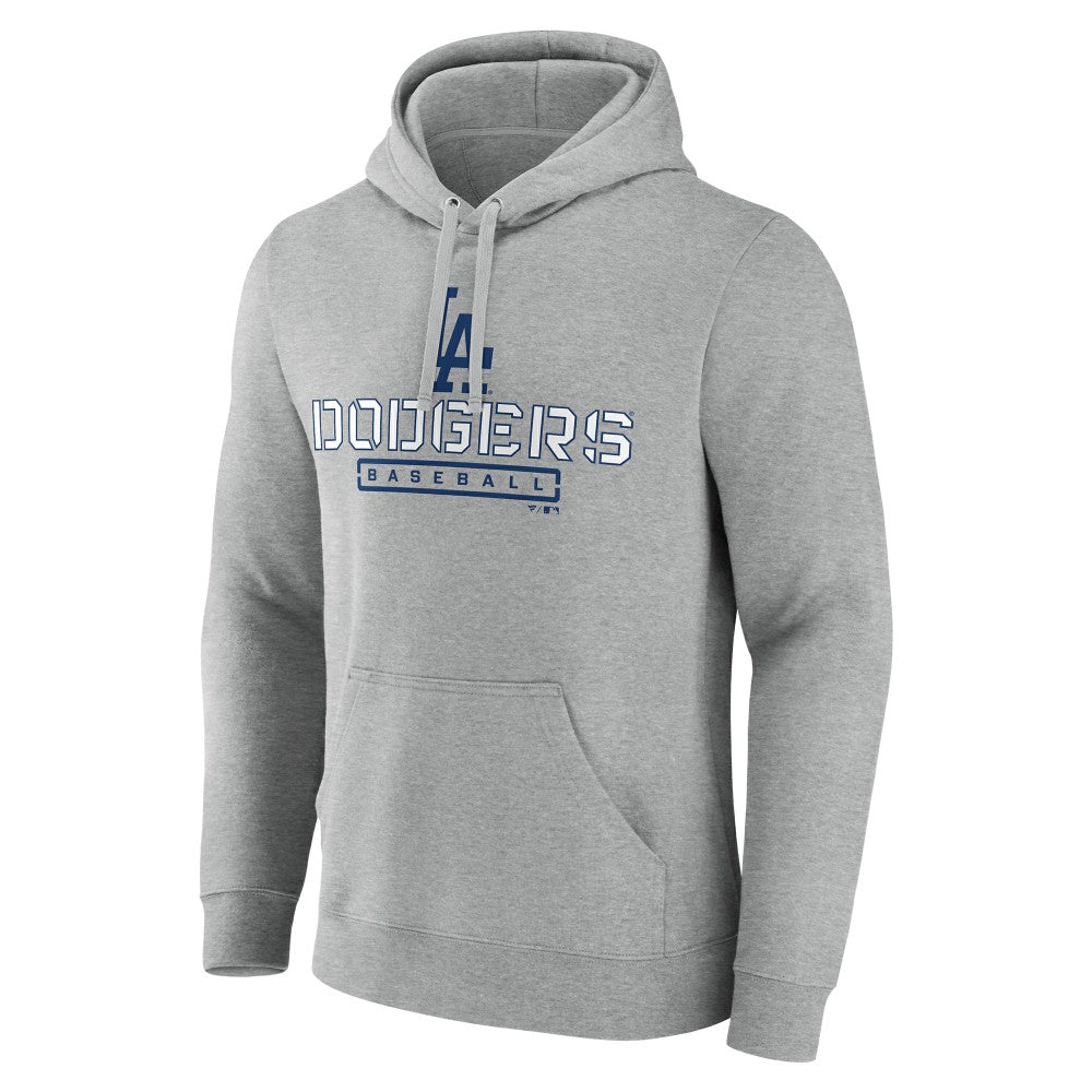 Los Angeles Dodgers Evanston Stencil Pullover Hoodie - Gray Hoodies