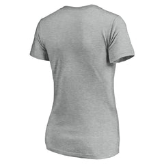 Milwaukee Brewers Women's Evanston Stencil V-Neck T-Shirt - Gray T-shirts