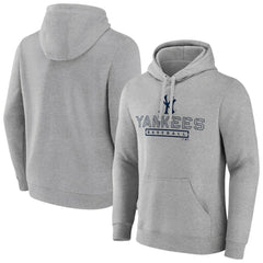 New York Yankees Evanston Stencil Pullover Hoodie - Gray Hoodies